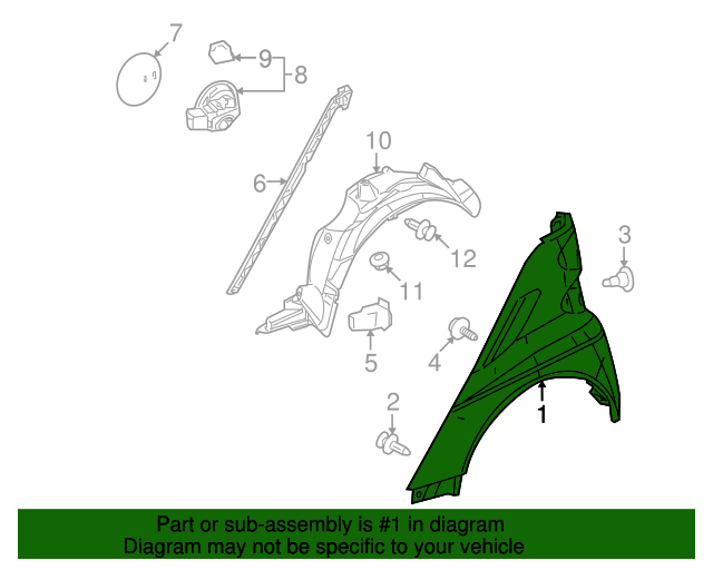 4518820201CA7L Quarter Panel 20082016 Smart Fortwo MercedesBenz