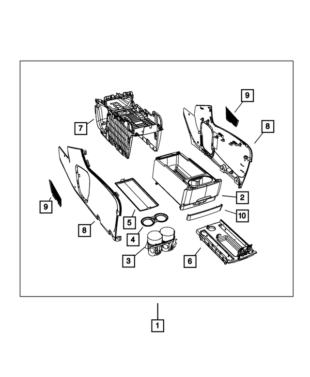 20112020 Mopar Storage Compartment Panel 1VQ76BD1AA Chrysler MOPAR