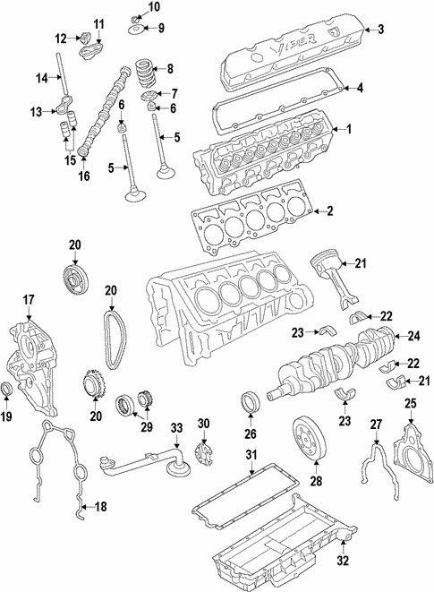 Oil Pump for 2008 Dodge Viper | Mopar Parts dodge viper engine diagram 