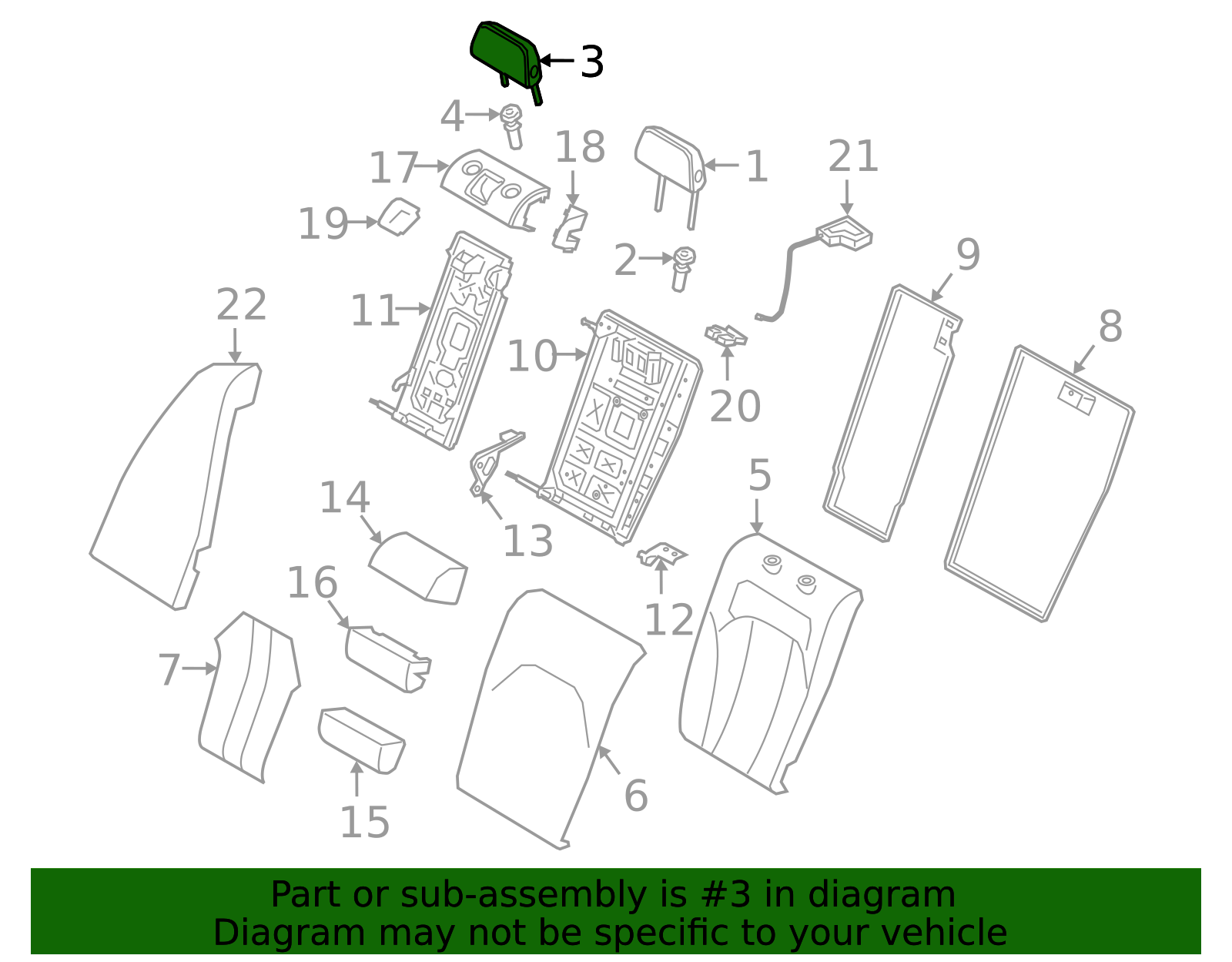 52-20-7-943-027 - Headrest, Center - 2023-2024 BMW | BMW Parts Exchange