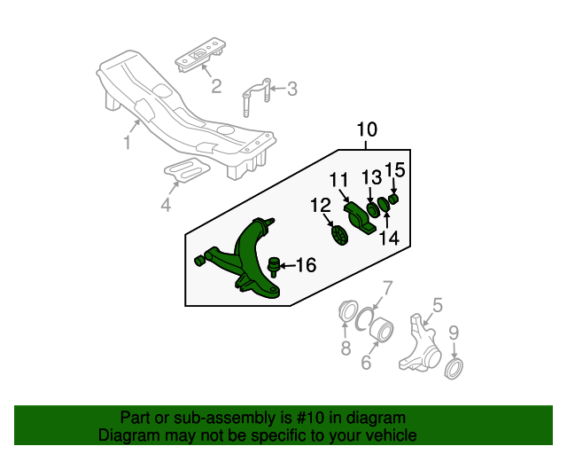20062008 Subaru Forester Control Arm 20202SA092 Subaru Parts Store