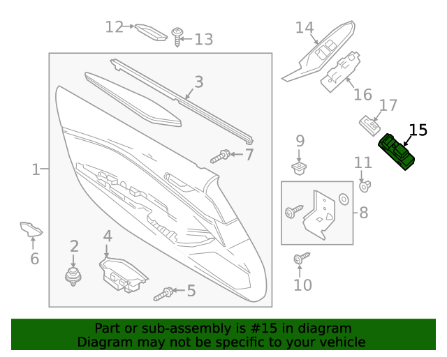 20172021 Mazda MX5 Miata Window Switch NA5J66370B