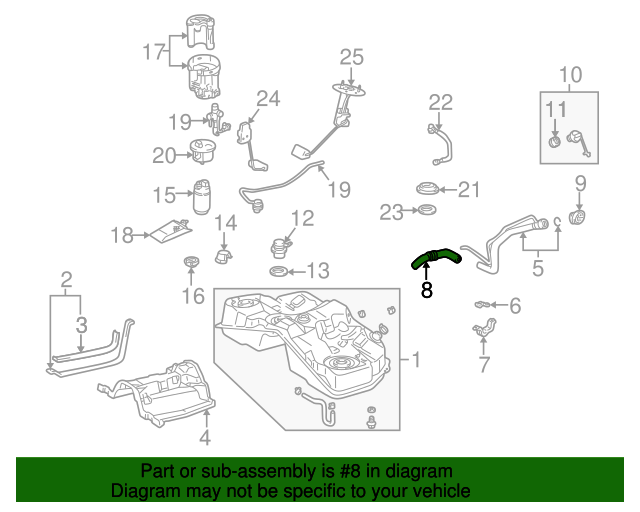 20012005 Lexus LS430 Hose 7721350020 OEM Parts Online