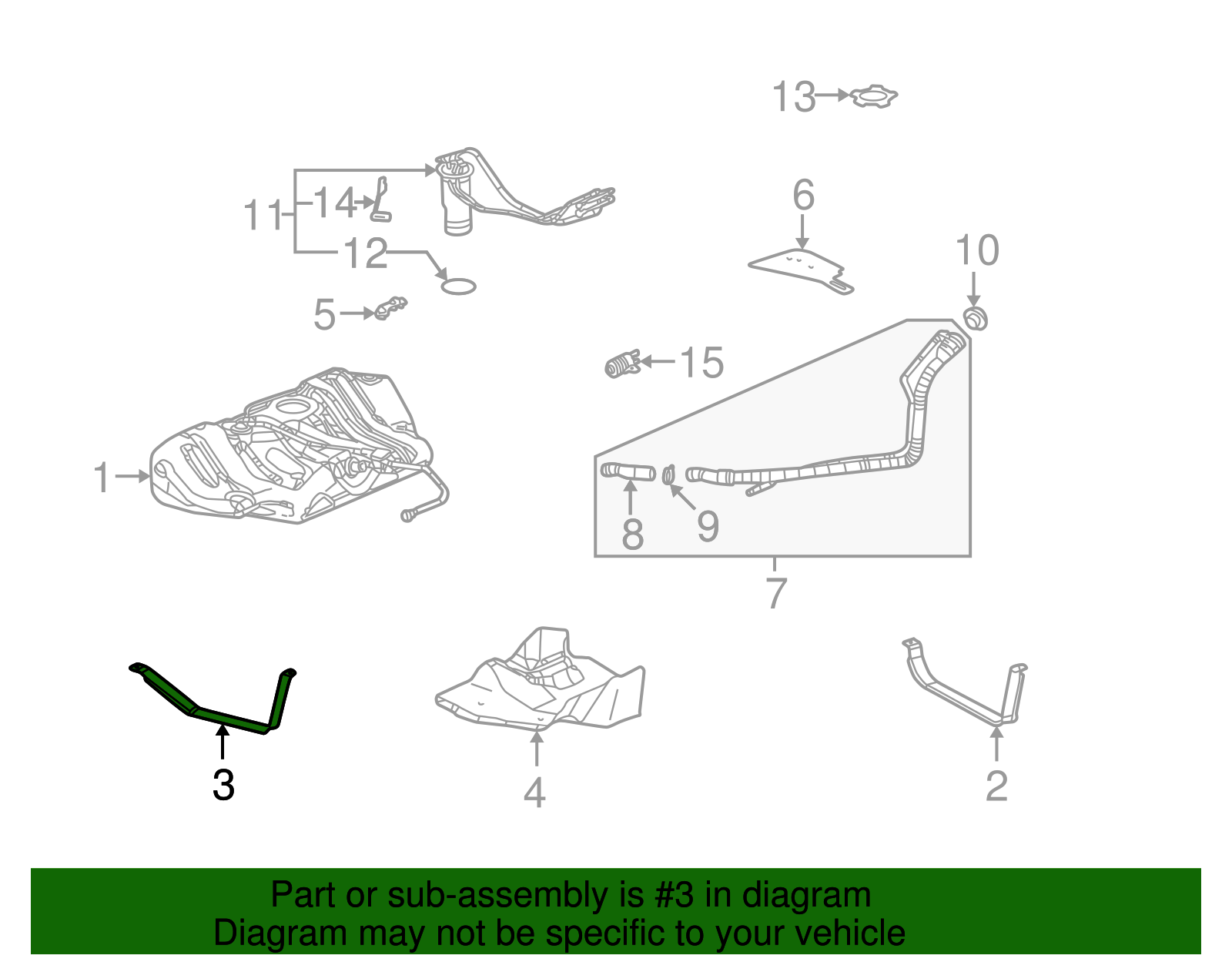 Passenger Side Fuel Tank Strap - GM (10394199)
