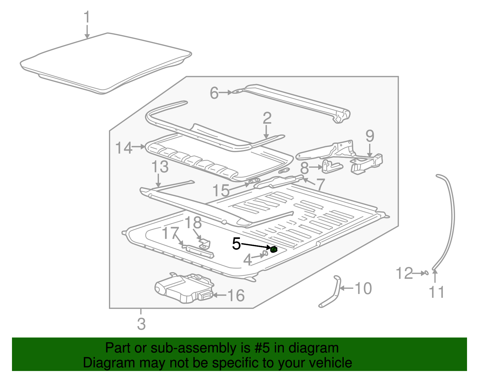 Pin, Sun Roof Mdl Loc - GM (90275082)