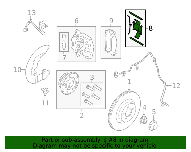 FR3Z2068C Caliper Retainer Clip 20152023 Ford Mustang Ford Parts
