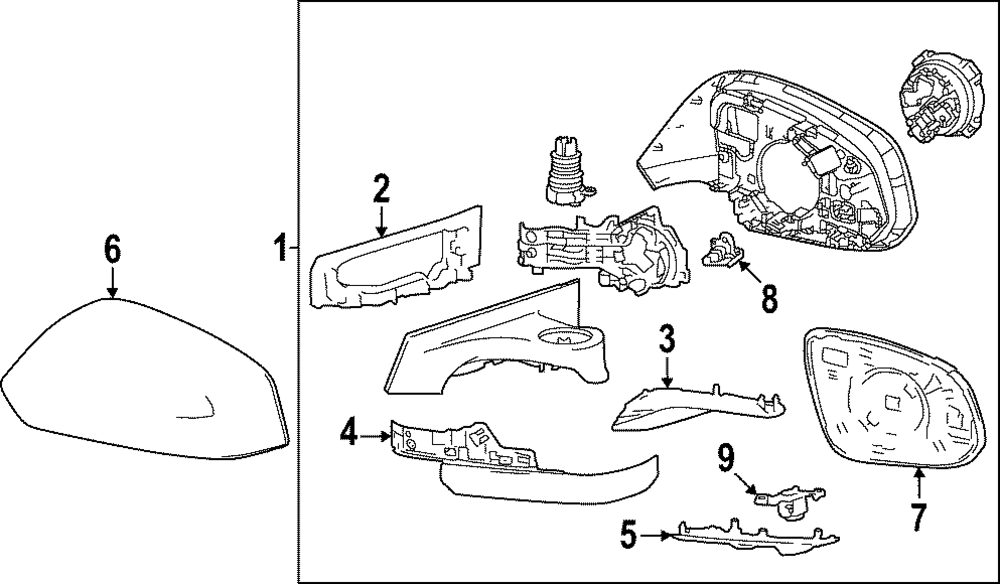 Mirror Cover - Toyota (87945-42240-C0)