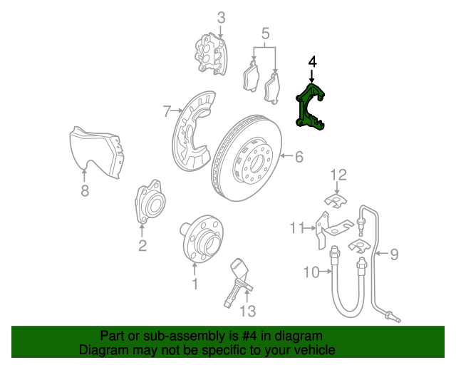 Caliper Mount 4E0-615-125-A