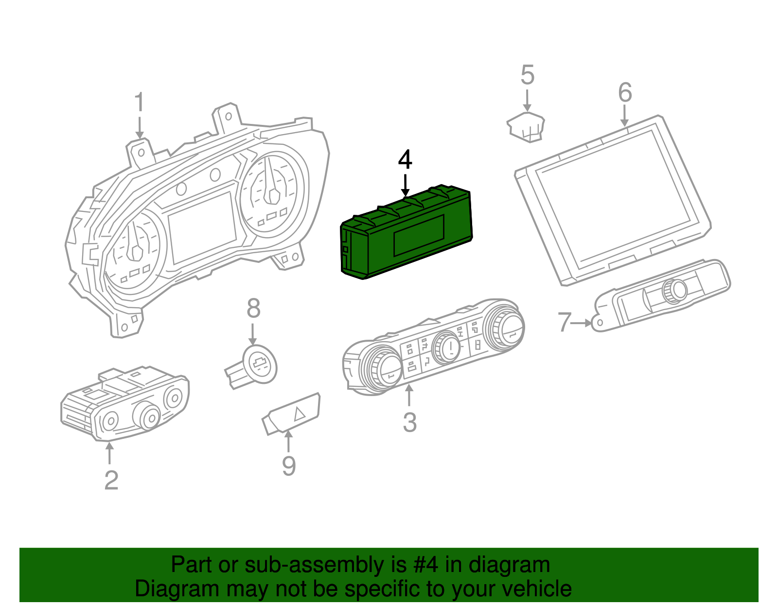 Heating and Air Conditioning Remote Control - GM (84422046)
