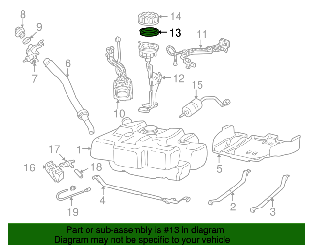 1997-2005 Porsche Fuel Gauge Seal PAB-919-133 | Sunset Porsche Parts