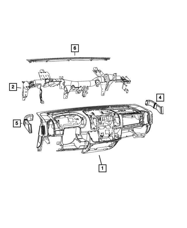 20202023 Ram Instrument Panel Reinforcement 68528065AC My Mopar Parts