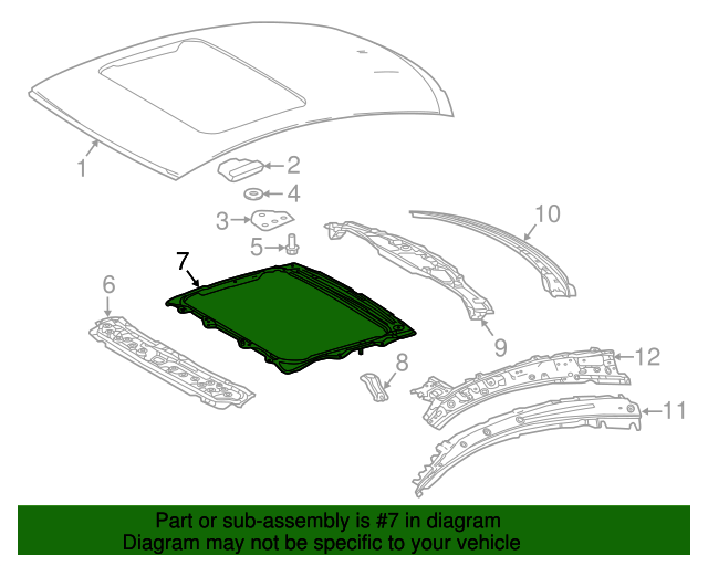 20152021 Lexus Sunroof Reinforced 6314224050 OEM Parts Online