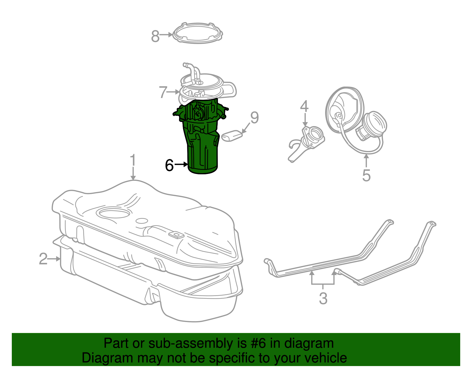 Fuel Pump - Ford (YF1Z-9H307-AD)