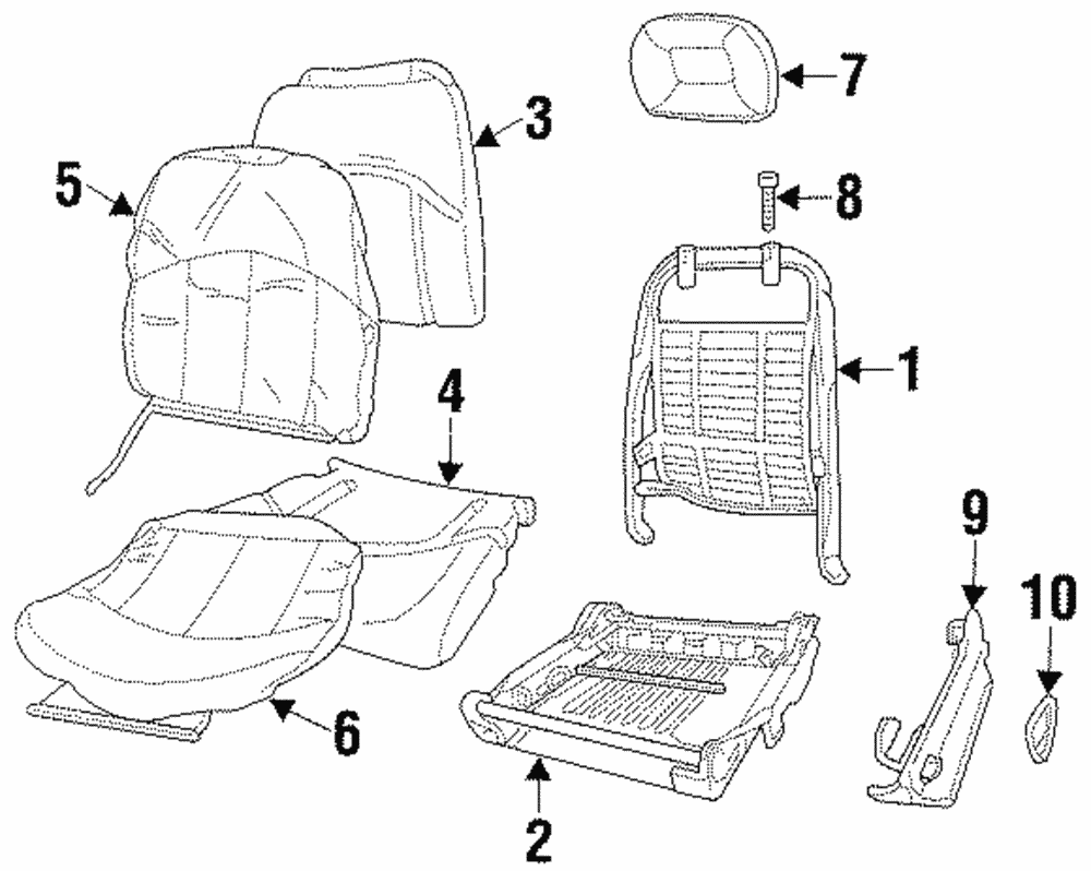 Cover Assembly, P/Seat Cushion                   *Pewter - GM (88897685)