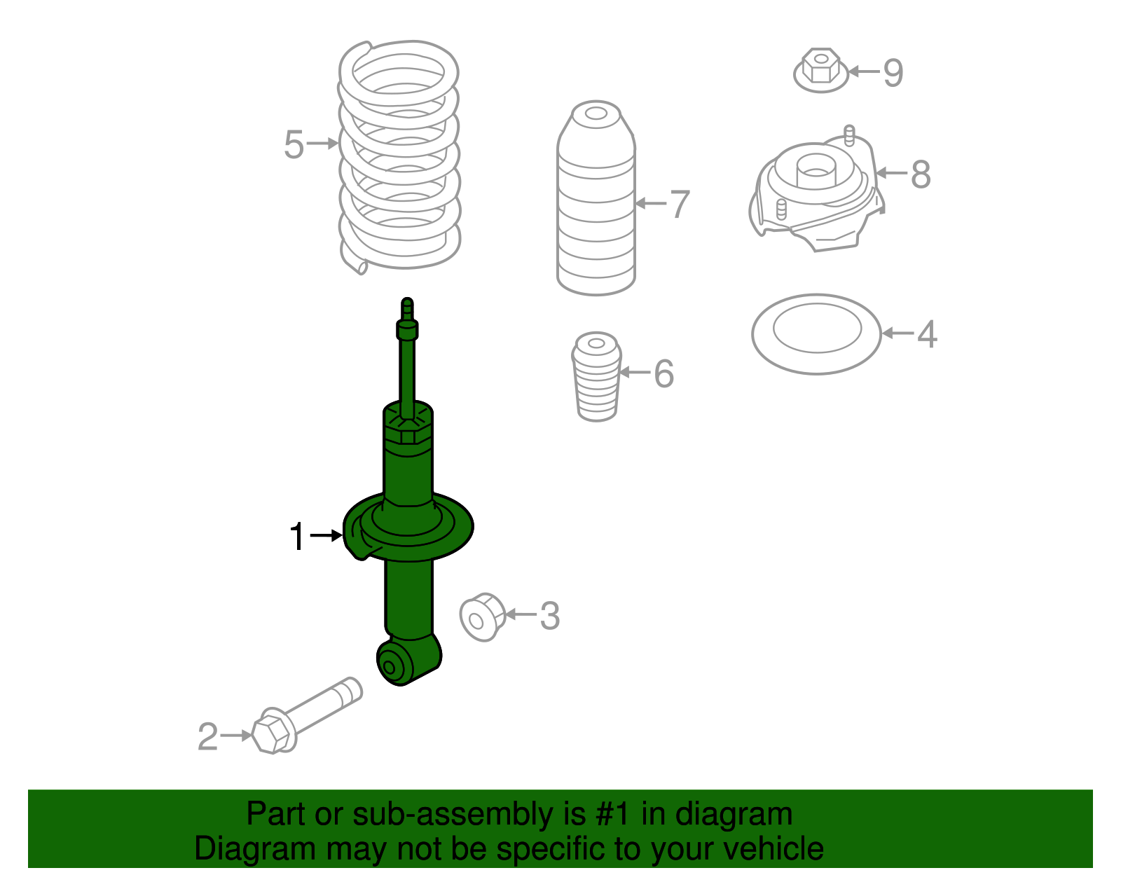 OEM 2017-2020 Toyota 86 Shock Absorber SU003-10435 | LaGrange Toyota Parts