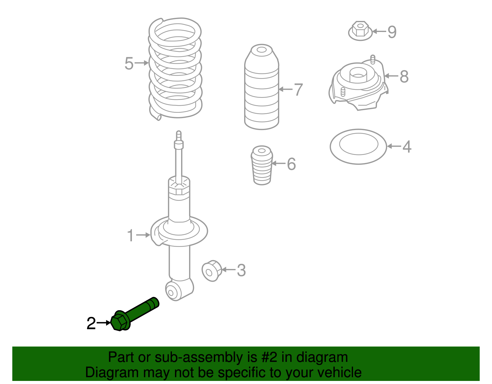Strut Bolt - Scion (SU003-05213)