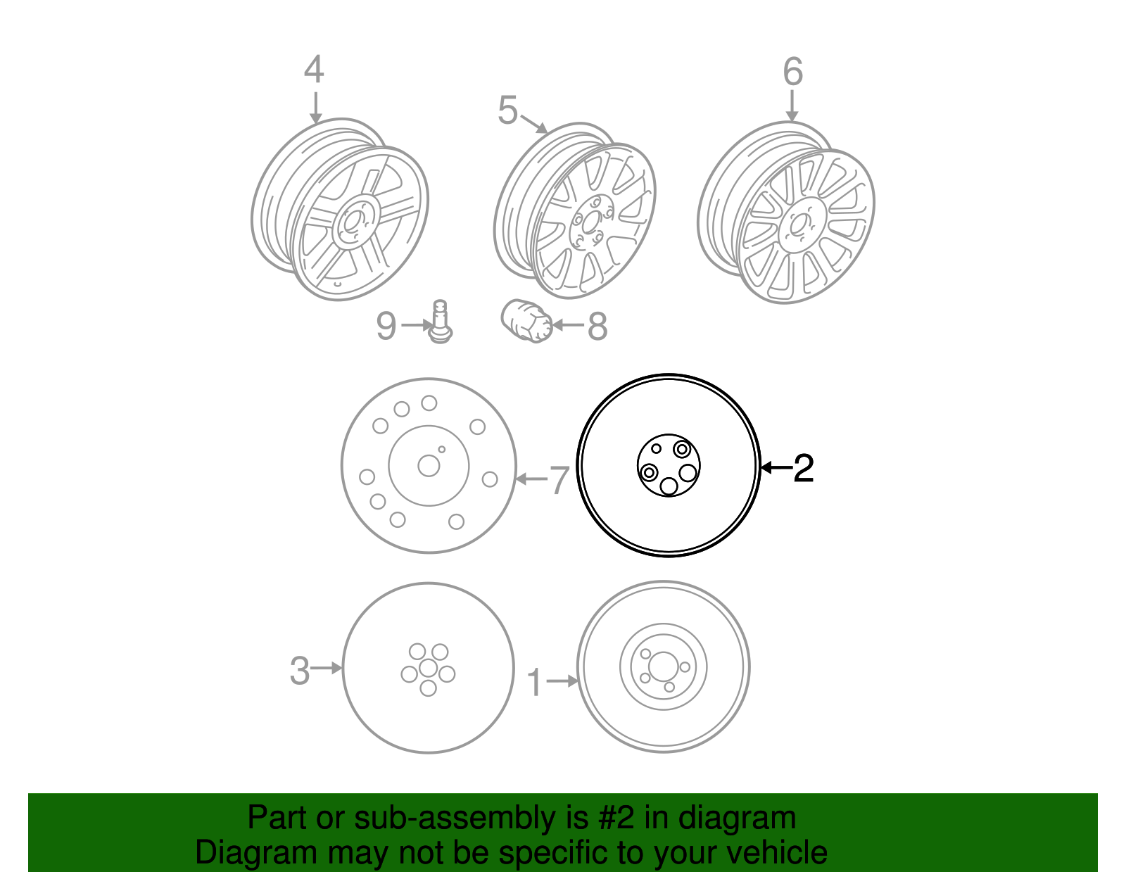 Wheel, Alloy - Ford (YW4Z-1007-EA)