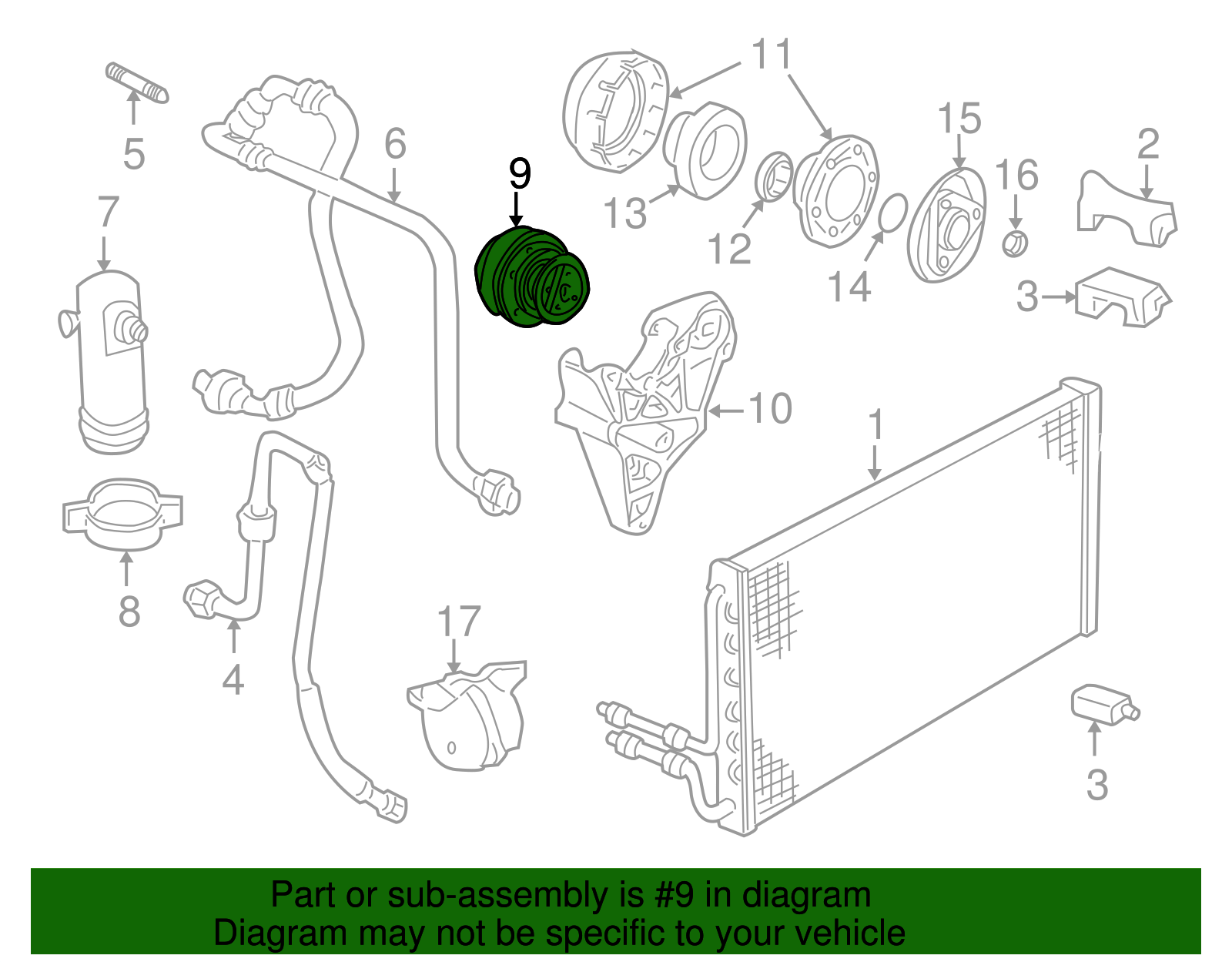 Air Conditioning Compressor - GM (89019403)