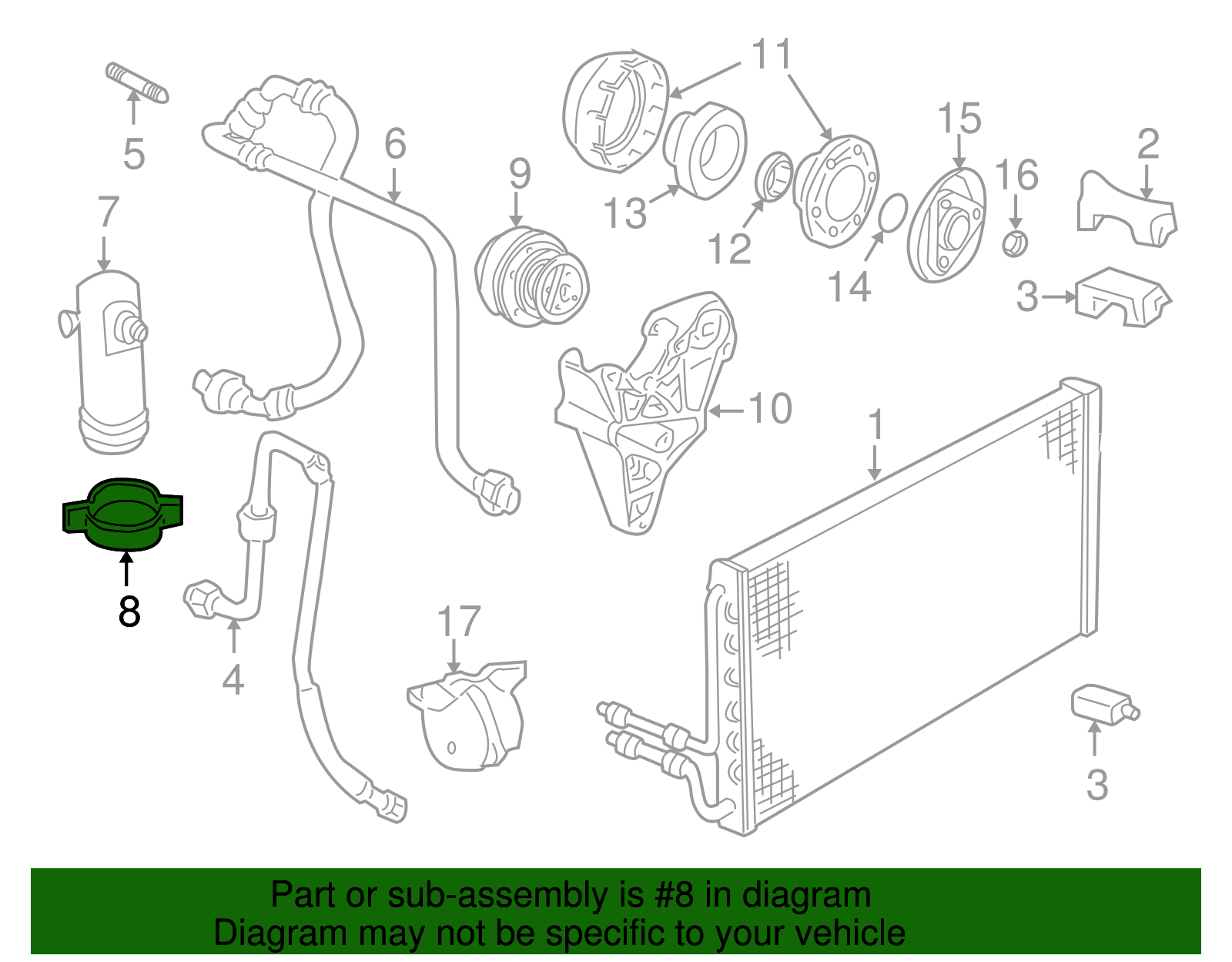 Dehydrator Clamp - GM (89018668)