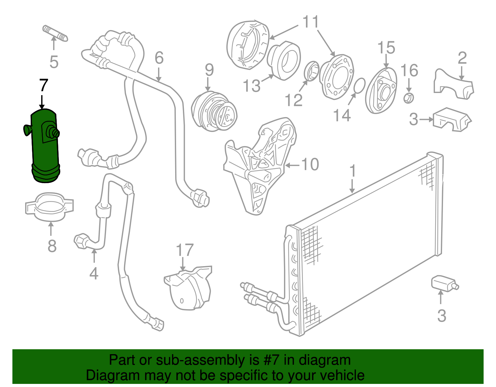 Air Conditioning Accumulator - GM (89038598)