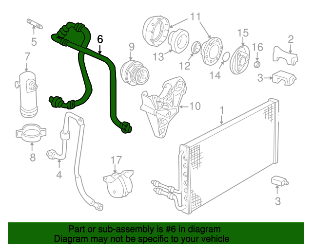15101308 GM Air Conditioning Compressor and Condenser Hose GM Parts Store