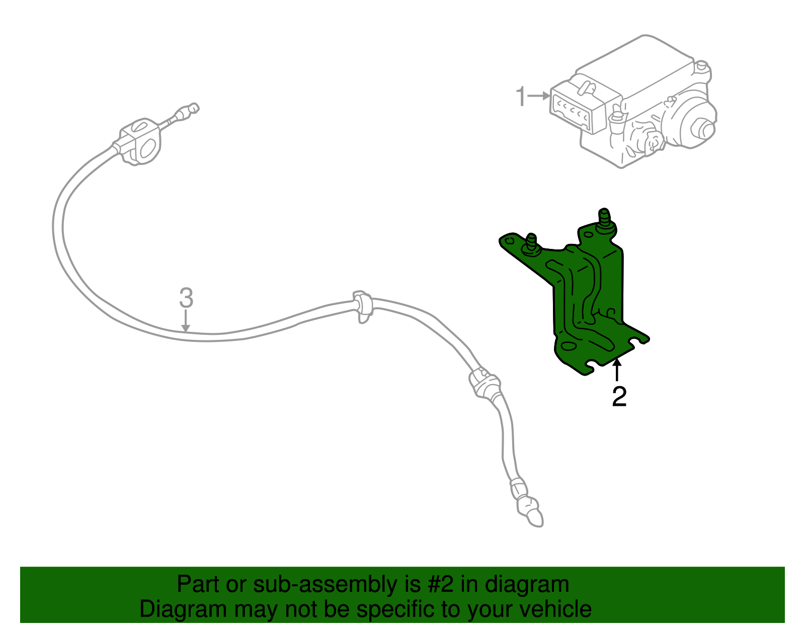 Cruise Servo Bracket - Ford (YL8Z-9C736-CA)