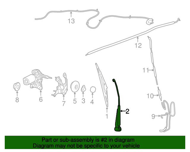 20142020 Ford Transit Connect Wiper Arm DT1Z17526B