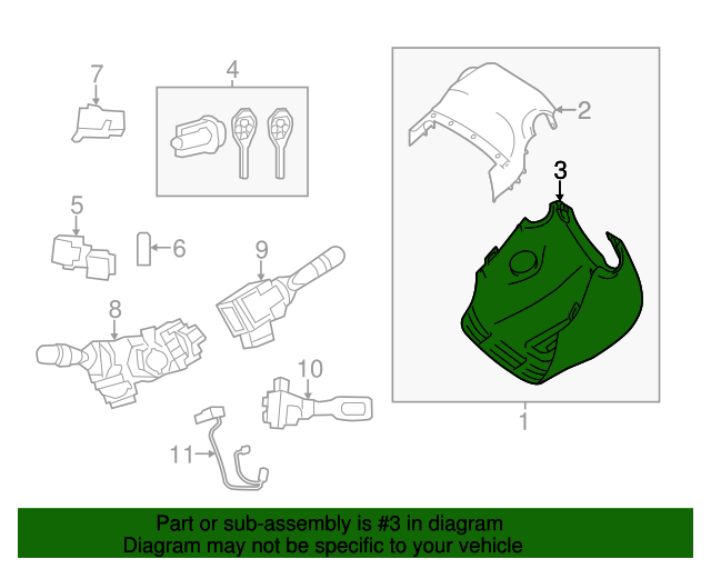 20132018 Toyota RAV4 Steering Column Cover 452870R060C0 Toyota