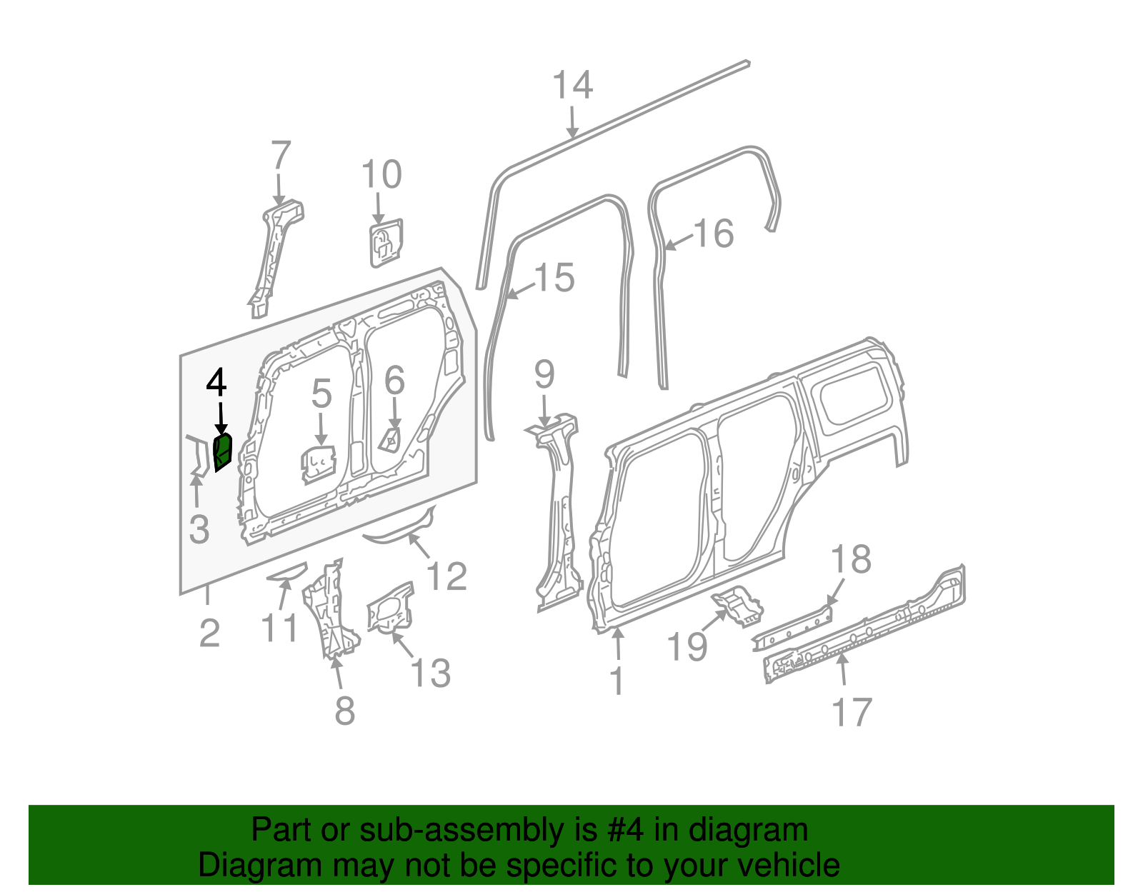 Passenger Side Instrument Panel Bracket - GM (97246682)
