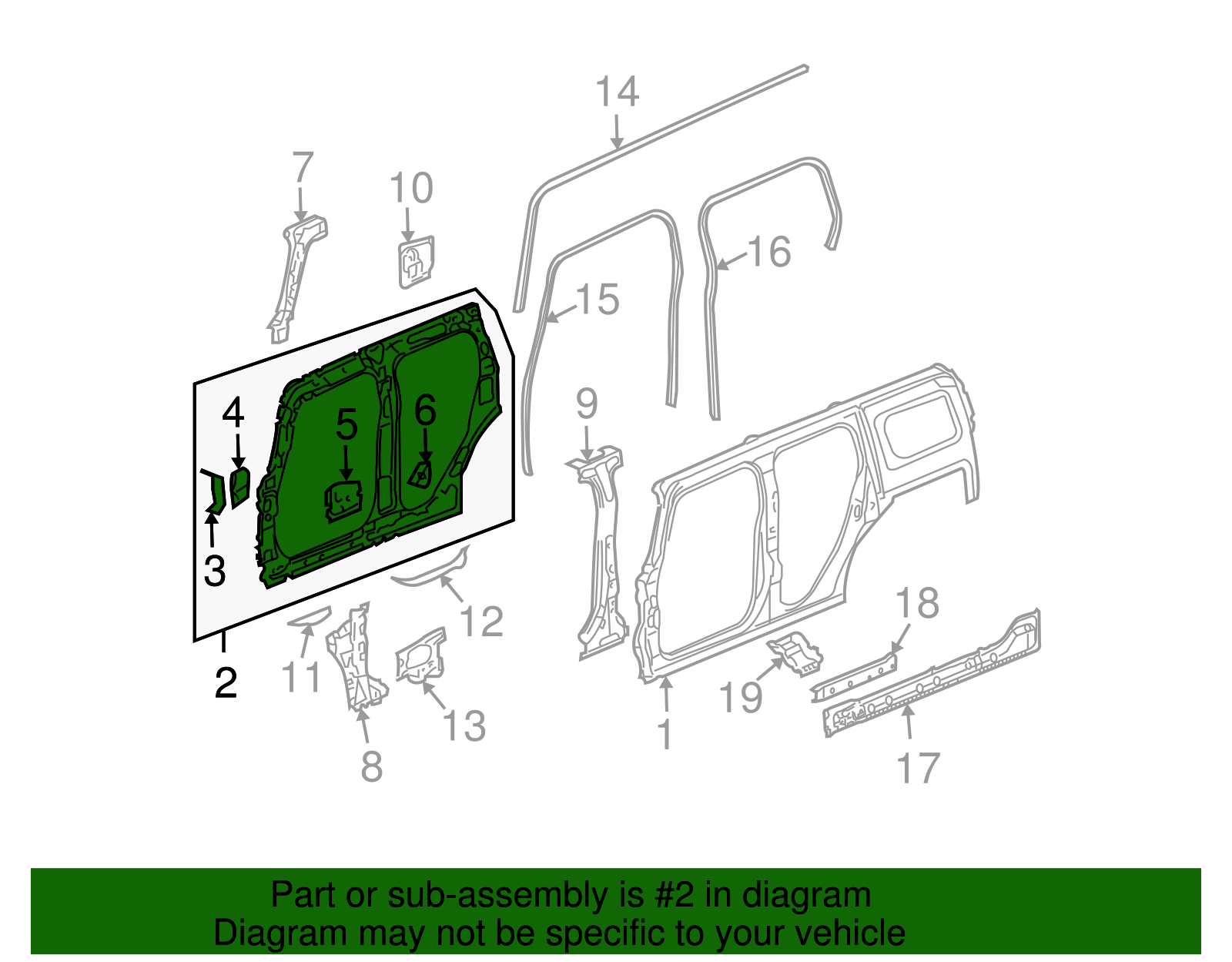Frame Assembly-Body Side Inner - GM (25937231)