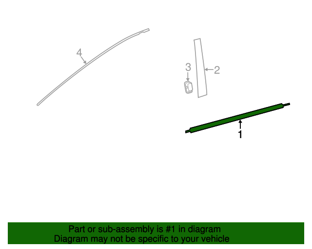 20142019 Toyota Corolla Belt Molding 7571002310 Toyota Parts