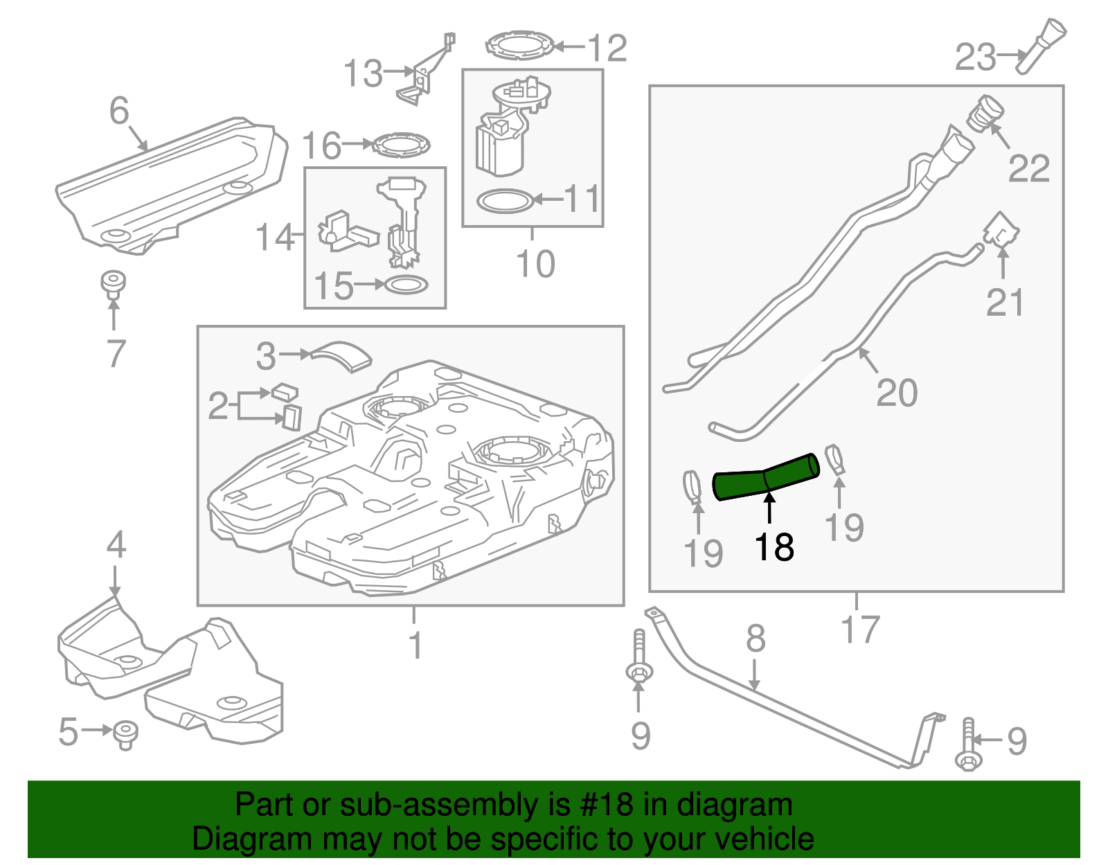 Fuel Tank Filler Hose - GM (84362975)