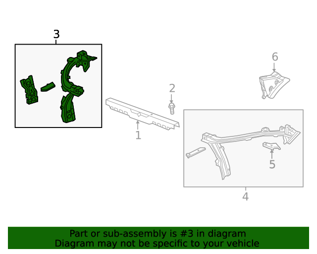 84448596 Front Passenger Side Upper Tie Bar Extension 20182024 GMC