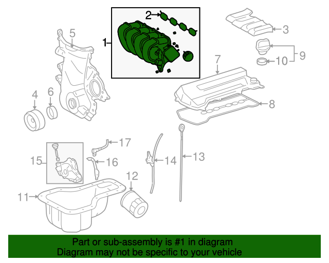 20002006 Toyota Intake Manifold 171200D040 Toyota Parts Center