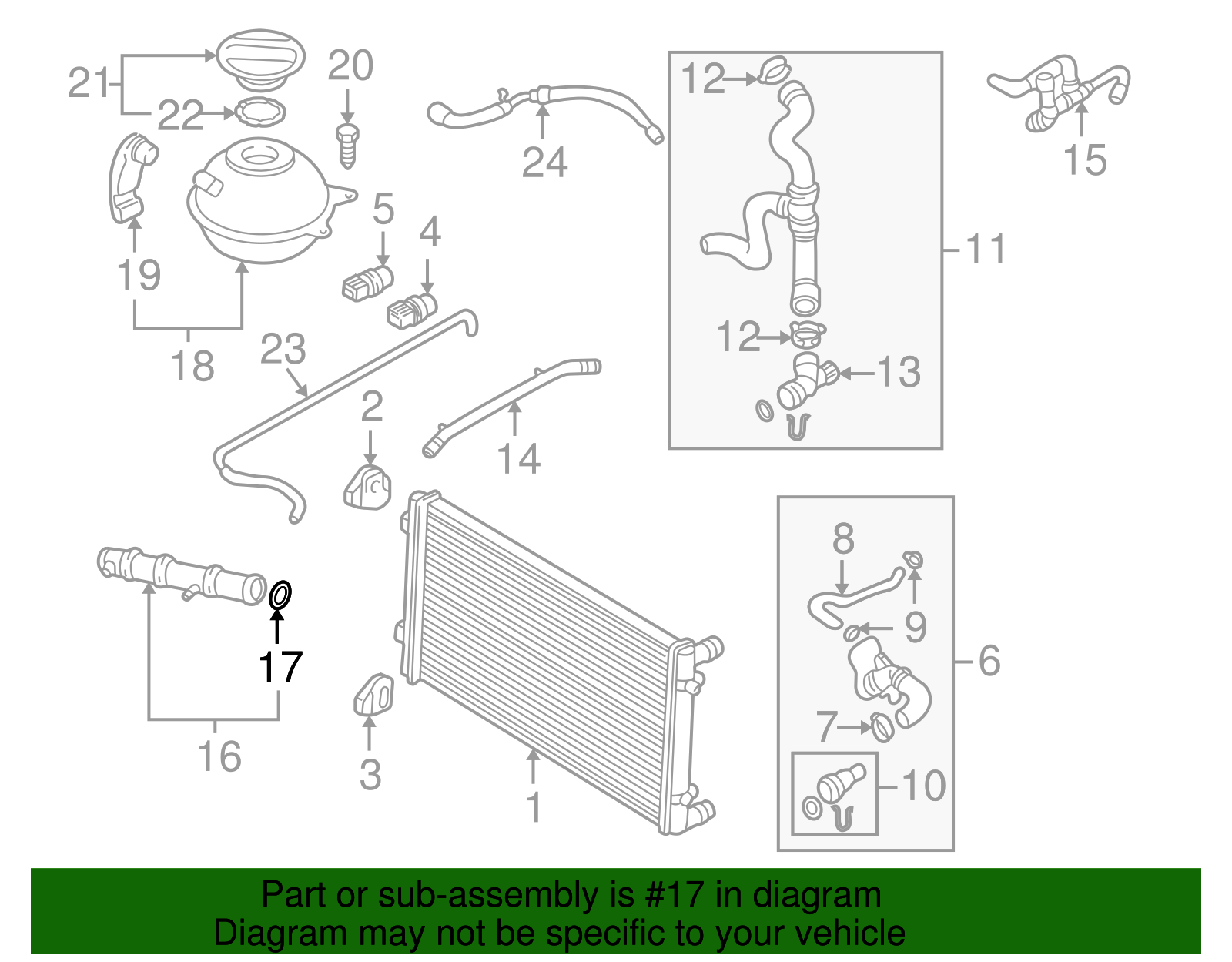 Engine Coolant Pipe O-Ring - Volkswagen (N-101-392-01)