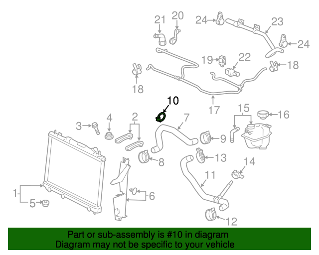 20112014 Cadillac CTS Radiator Hose Support Retainer 11571170