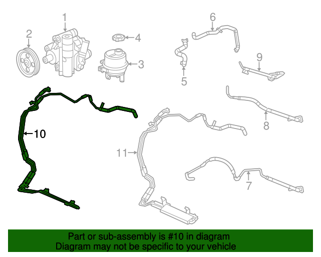 20182020 Dodge Journey Power Steering Cooler Tube 68143980AE