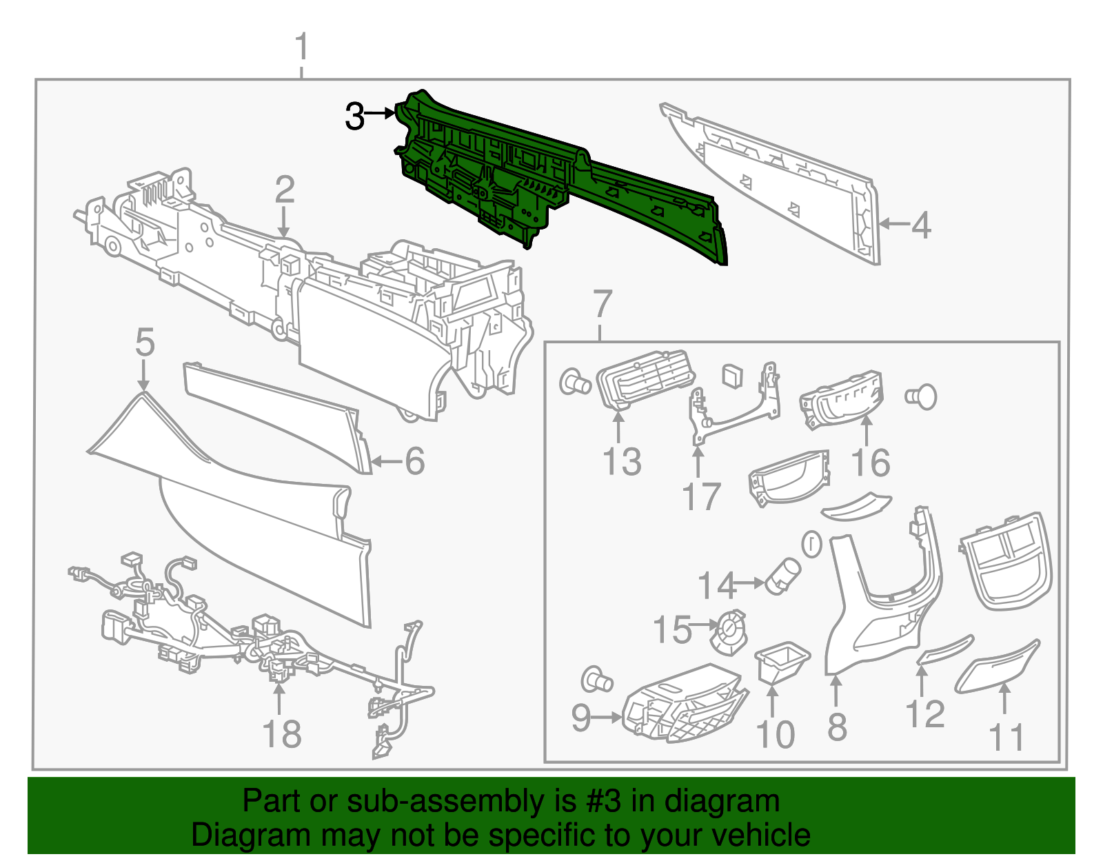 Very Light Cashmere Passenger Side Front Floor Rear Console Side Trim Panel - GM (84043454)