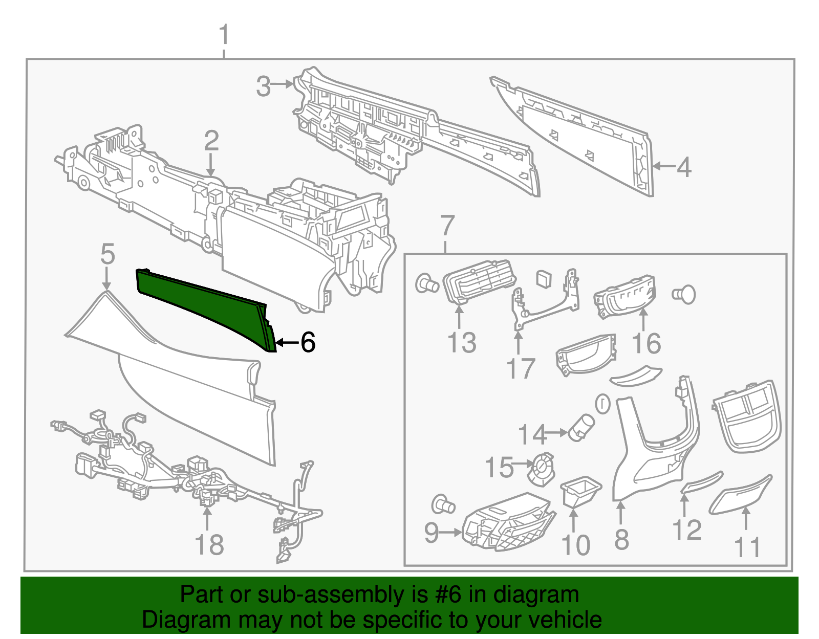 Very Light Cashmere Driver Side Front Floor Rear Console Side Trim Panel - GM (84043453)