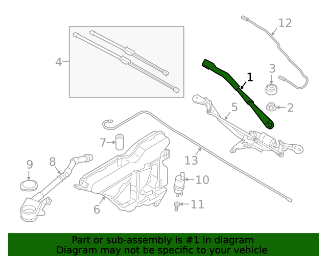 BMW OEM Wiper Arm Part# 61-61-9-448-920 | Advantage BMW Parts