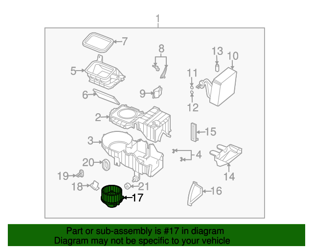 0K30A61B10B Blower Motor 20012005 Kia Rio Kia.Parts Store