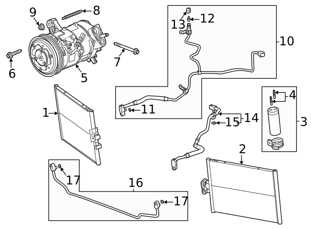 Genuine OEM GM Part - Compressor 2023-2024 Chevrolet Corvette 