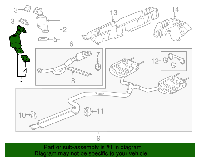 20172018 Buick LaCrosse Driver Side ThreeWay Catalytic Converter with