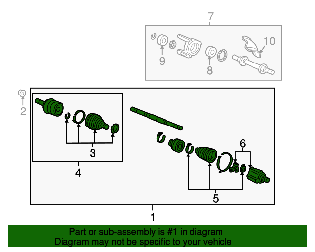 OEM 20122015 Honda Civic Drive Shaft Assembly, L 44306TR4A94 Majestic Honda Automotive Parts