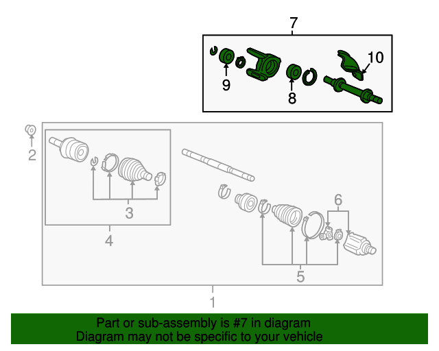44500SWAA10 Intermediate Shaft 20122015 Honda Civic Honda Parts Online