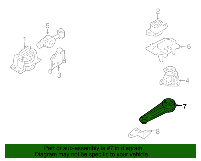 2009-2014 Nissan Cube Rear Mount 11360-ED000 | OEM Parts Online