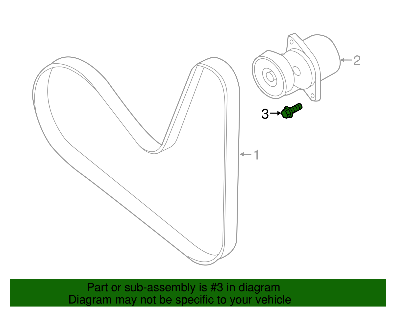 Belt Tensioner Bolt - Volkswagen (N-107-663-01)