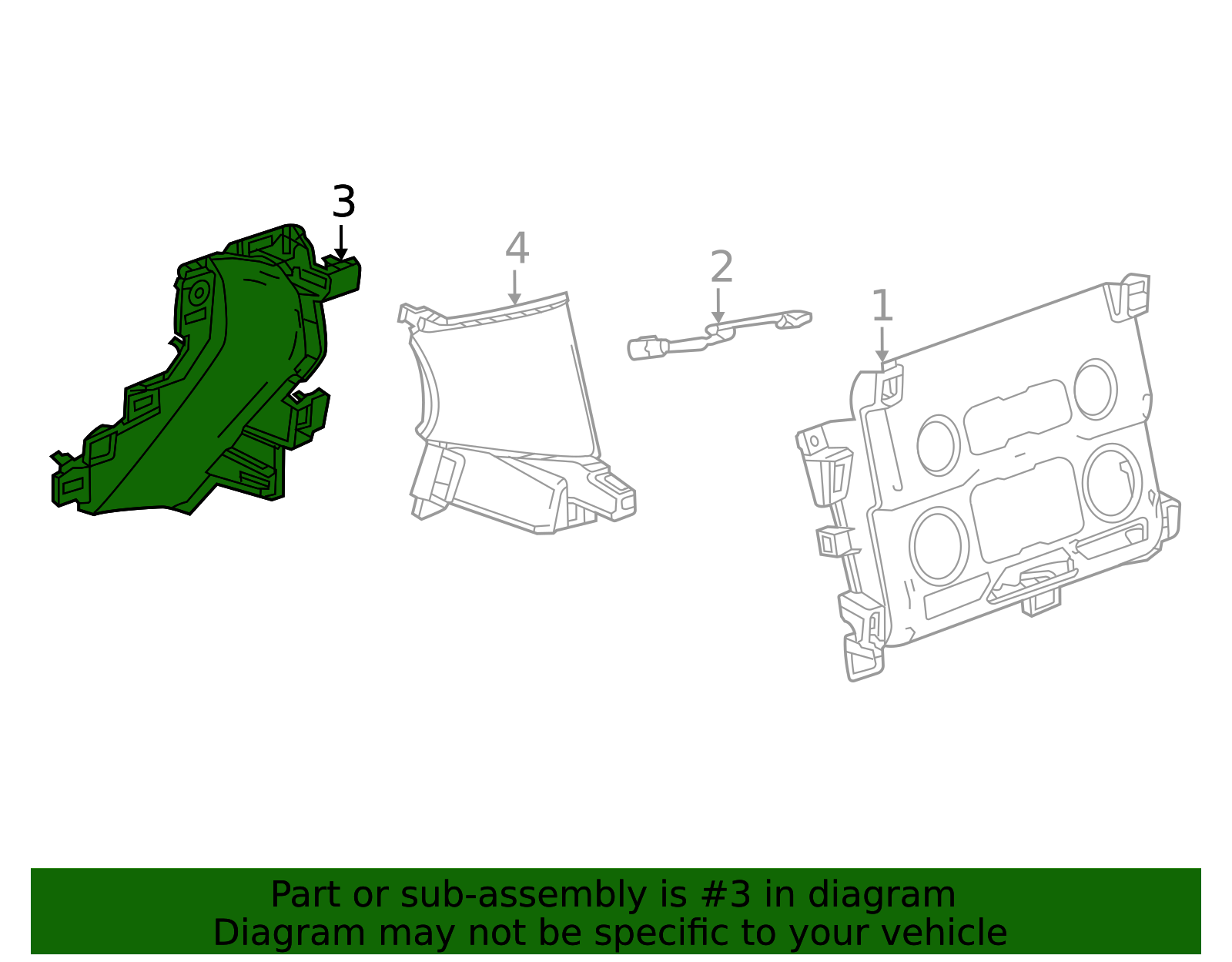 Driver Side Instrument Panel Lower Trim Panel - GM (84312137)