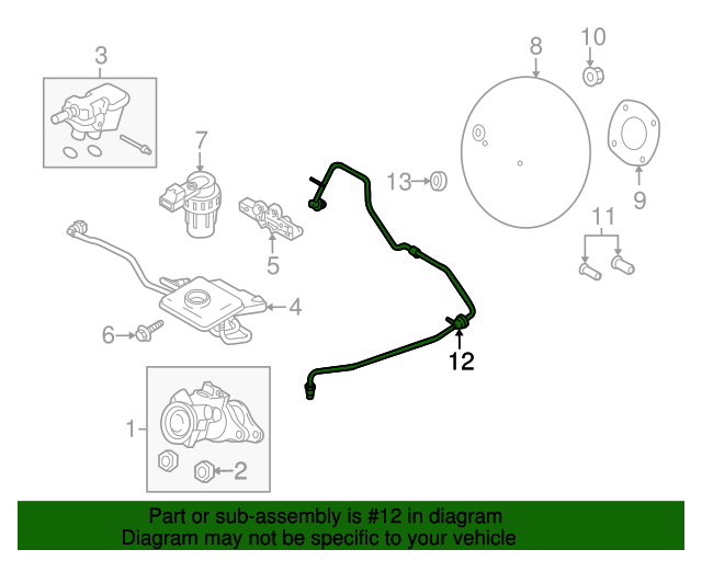 20102013 Ford Transit Connect Vacuum Tube 9T1Z2420A Blue Springs