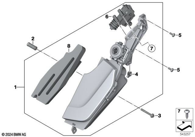 11147724486 - Isa Screw - M6X45-Al 2009-2024 BMW-Motorrad | BMW